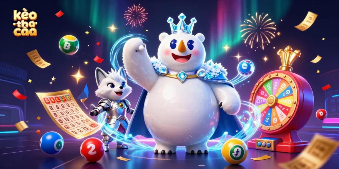 Experience thrilling moments with kèo nhà cái in a vibrant 3D illustrated scene full of enchanting elements.