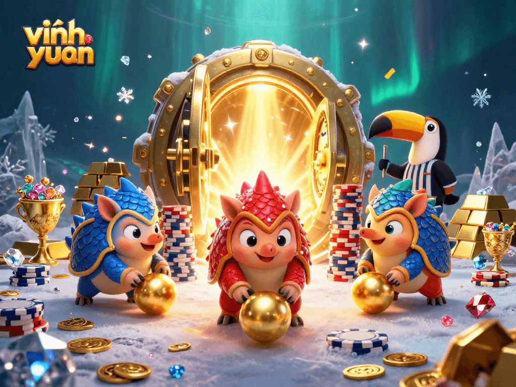 Experience exciting jackpot action in vĩnh xuân with rival pangolins in a dazzling casino showdown.