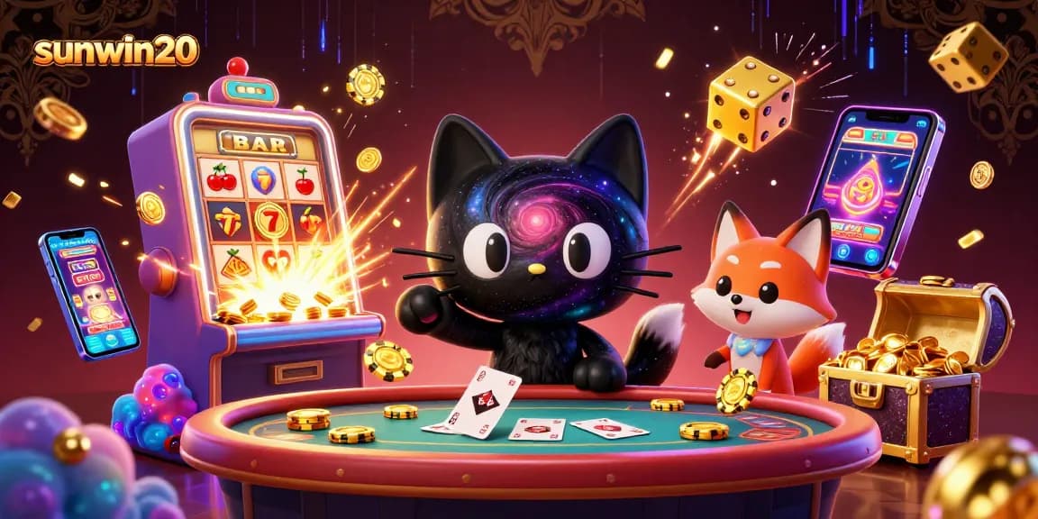 Experience thrilling wins with sunwin20 at an exciting cosmic casino featuring vibrant characters.