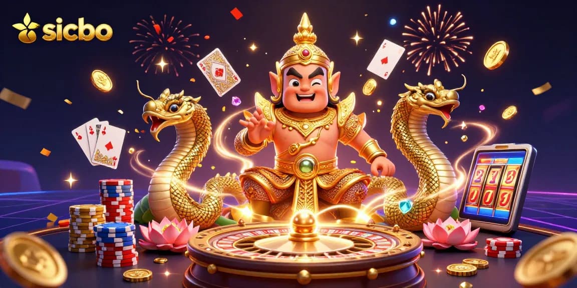 Engage in exciting sicbo gameplay with vibrant characters, dynamic casino elements, and thrilling effects.