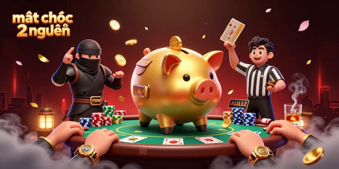 Experience thrilling strategic gameplay in mạt chược 2 người with cartoon characters engaging in a casino showdown.