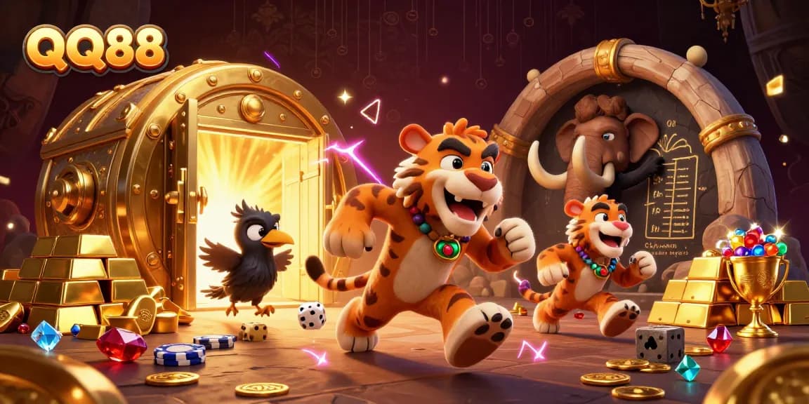 Experience thrilling moments with QQ88 at a prehistoric casino featuring unique game elements.