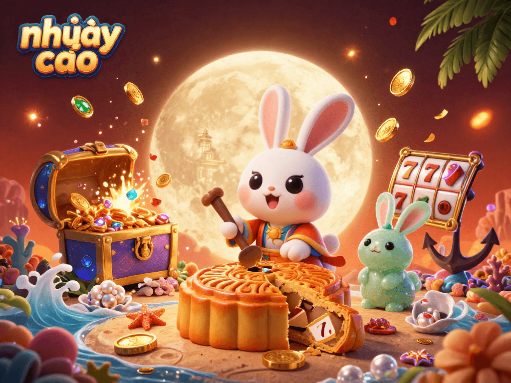 Experience the thrill of nhảy cao with lively 3D characters and rich casino elements in a dynamic scene.