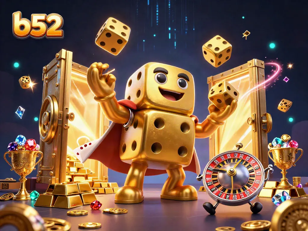 Experience thrilling gaming adventures with b52 featuring a vibrant casino-inspired scene.