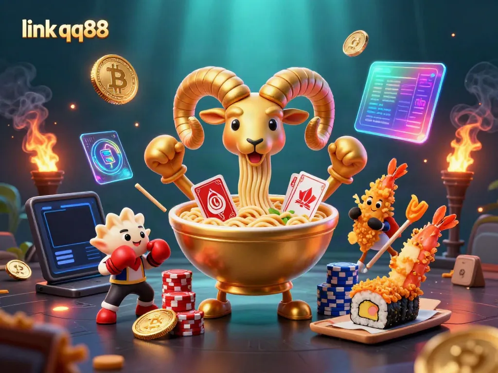Join the excitement at link qq88 with colorful 3D characters showcasing an online casino experience.
