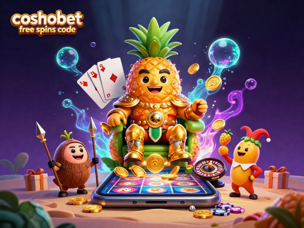 Experience thrilling gameplay at Cosmobet with free spins code, surrounded by vibrant casino characters and exciting gaming elements.