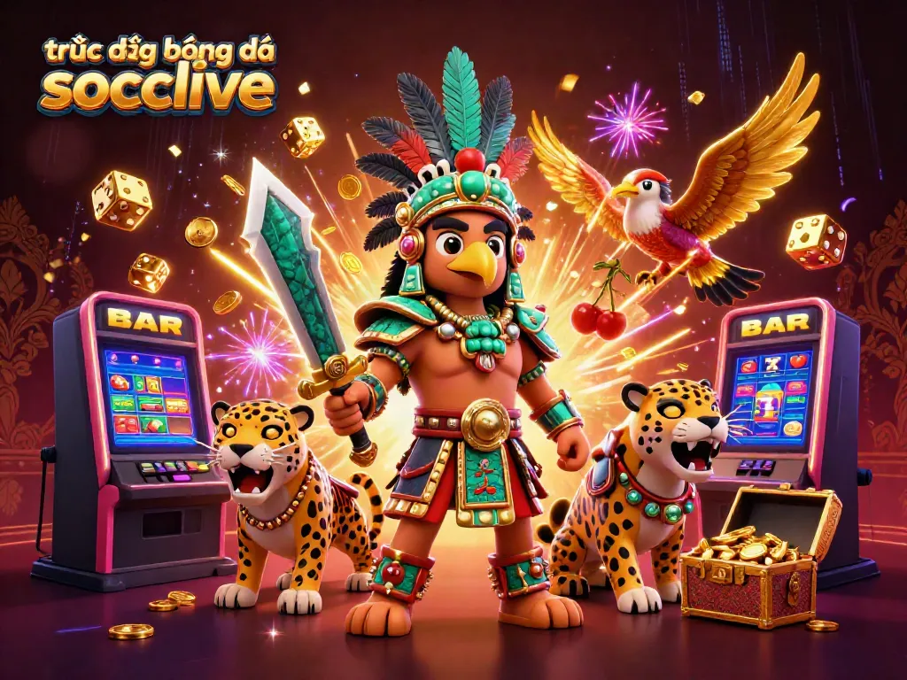 Bet on trực tiếp bóng đá socolive live football action with dynamic 3D casino characters.