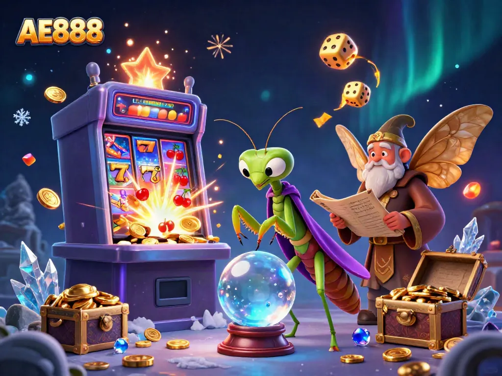Experience the thrill of AE888 with vibrant characters and dynamic casino elements.