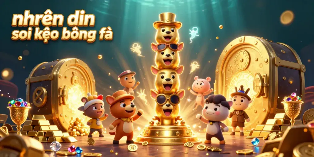 Engage with nhận định soi kèo bóng đá illustrated through vibrant casino elements and golden treasures.