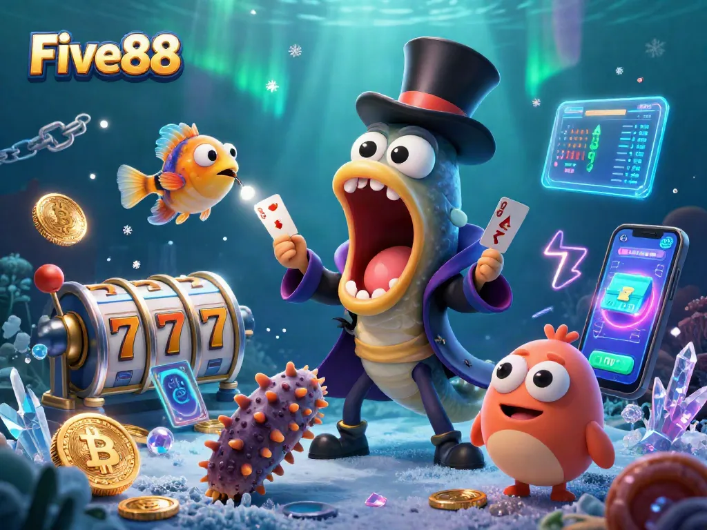 Engage with Five88 and discover slot gaming magic with vibrant underwater characters.
