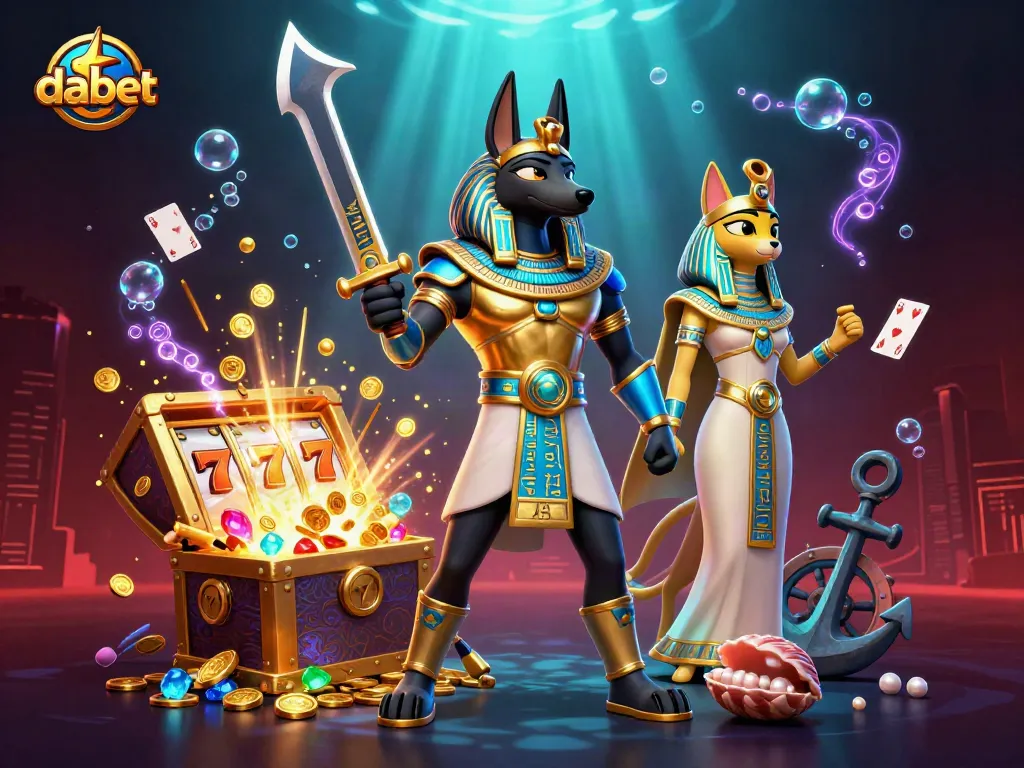 dabet offers thrilling slots gameplay with vivid characters and dynamic elements in an exciting casino scene.