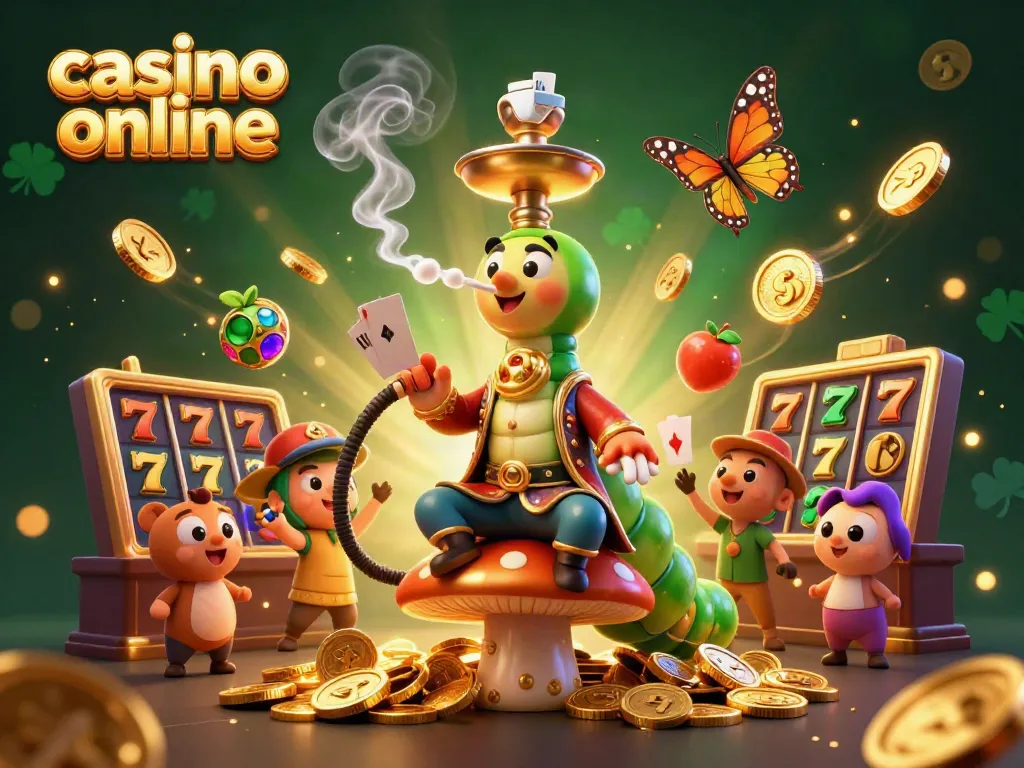 Experience the thrill of casino online with a vibrant 3D illustration of a whimsical caterpillar in a Turkish outfit.