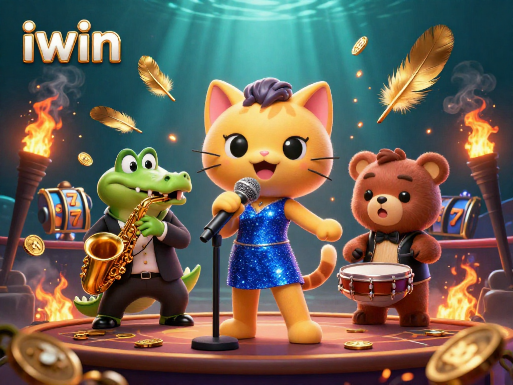 Join the excitement at iwin casino with captivating characters in this vibrant scene.