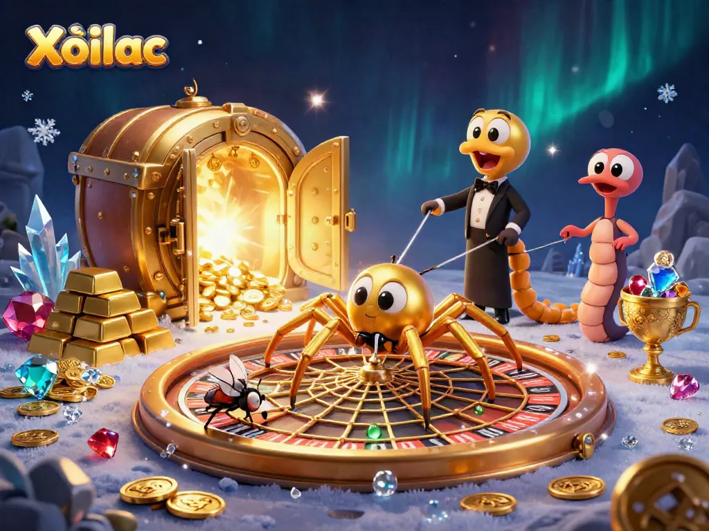 Xoilac enhances online gambling with a buzzing atmosphere of excitement, as characters navigate a vibrant roulette-themed scene.