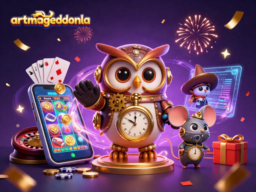 Spin winning reels in an exciting artmageddonla casino adventure with steampunk characters.