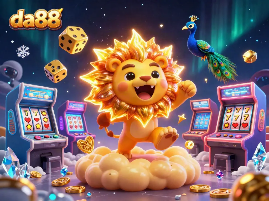 Experience thrilling gameplay at da88 with vibrant 3D casino elements and colorful characters.