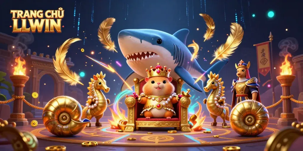 Engage in exciting betting with TRANG CHỦ LLWIN through a golden hamster king's unique world