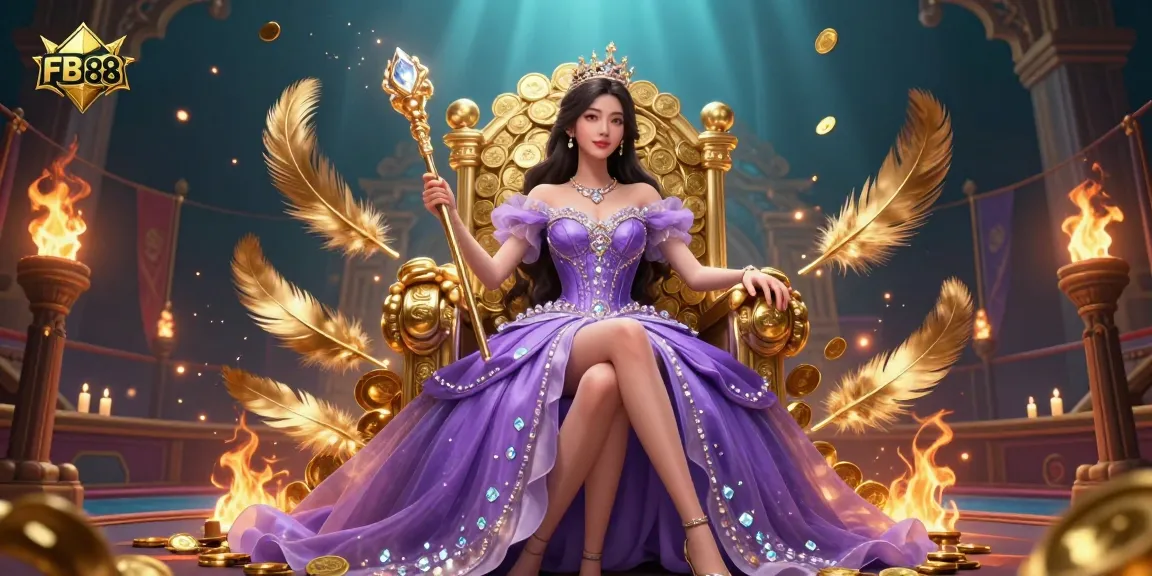 Experience the thrilling allure of FB88 with vibrant casino elements in a captivating scene.