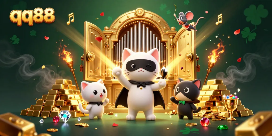Experience thrilling gameplay at QQ88 with a captivating casino illustration showcasing excitement and fortune.