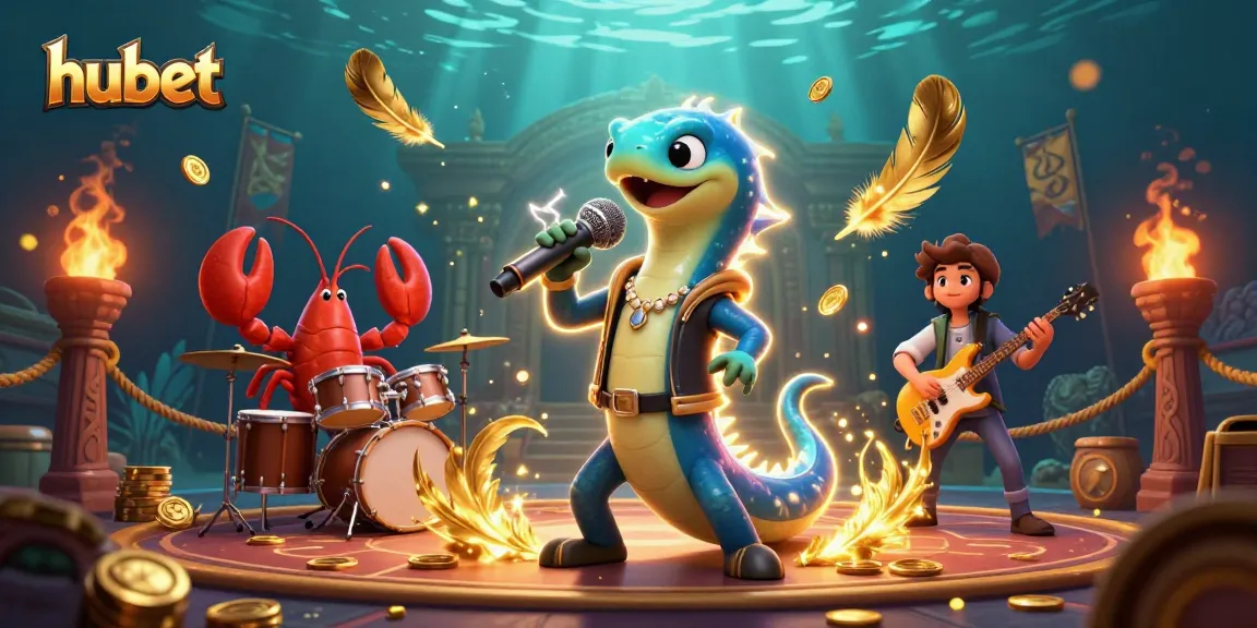 Experience the excitement of hubet with a vibrant underwater casino show featuring colorful 3D characters.