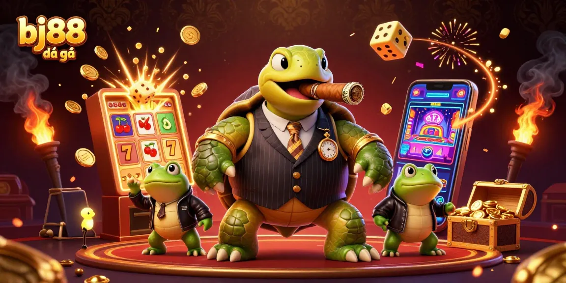 Experience bj88 đá gà excitement with high-stakes action amidst dynamic casino illustrations.
