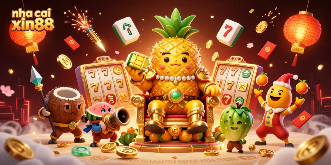 Engage in exciting games at nha cai xin88 with a vibrant casino scene featuring characters and action-packed elements.