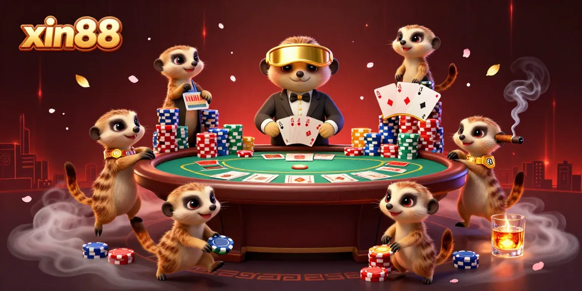 Experience the excitement of xin88 with meerkats managing a vibrant casino operation.
