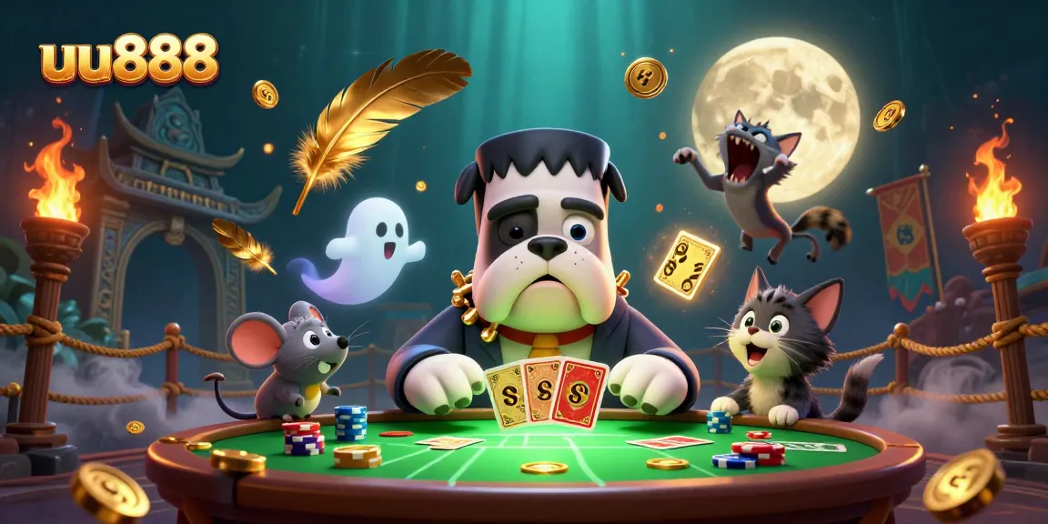 Experience thrilling gameplay with uu888 at a vibrant 3D casino scene featuring unique characters.