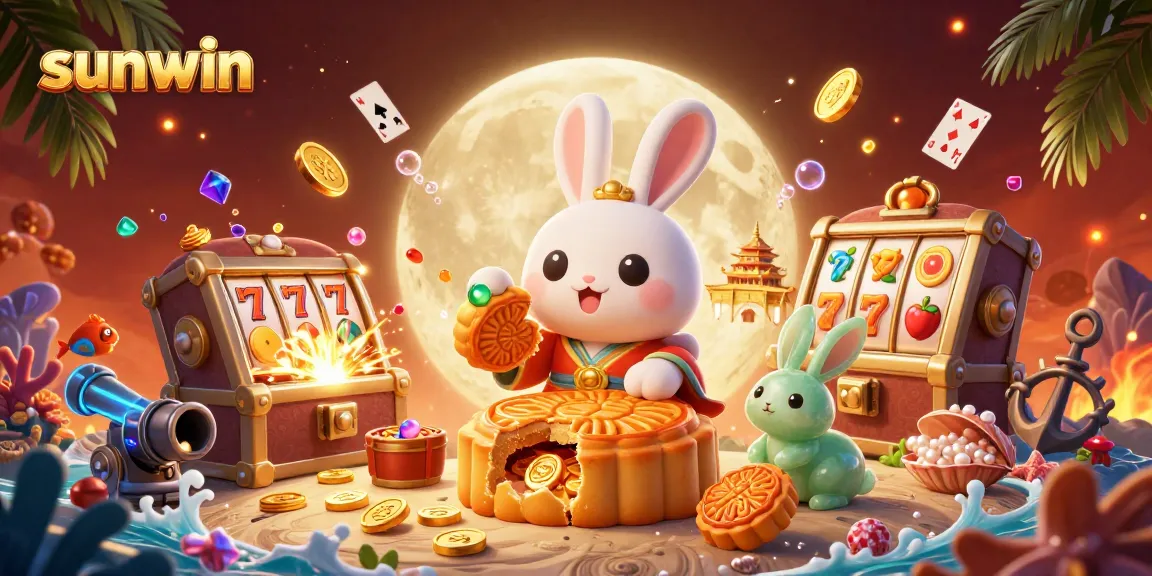 Engage with Sunwin's thrilling casino experience through a vibrant, dynamic 3D scene.