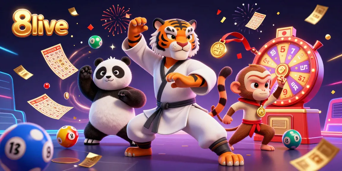 Win exciting rewards and jackpots at 8live with lively characters and dynamic gaming elements.