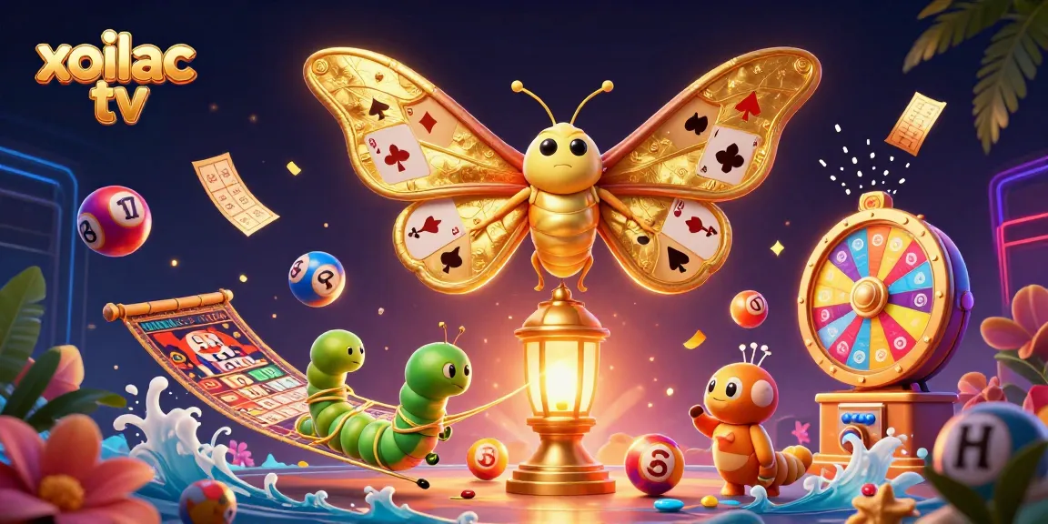 Experience dynamic gaming with xoilac tv showcasing a vibrant illustration of casino elements and characters.