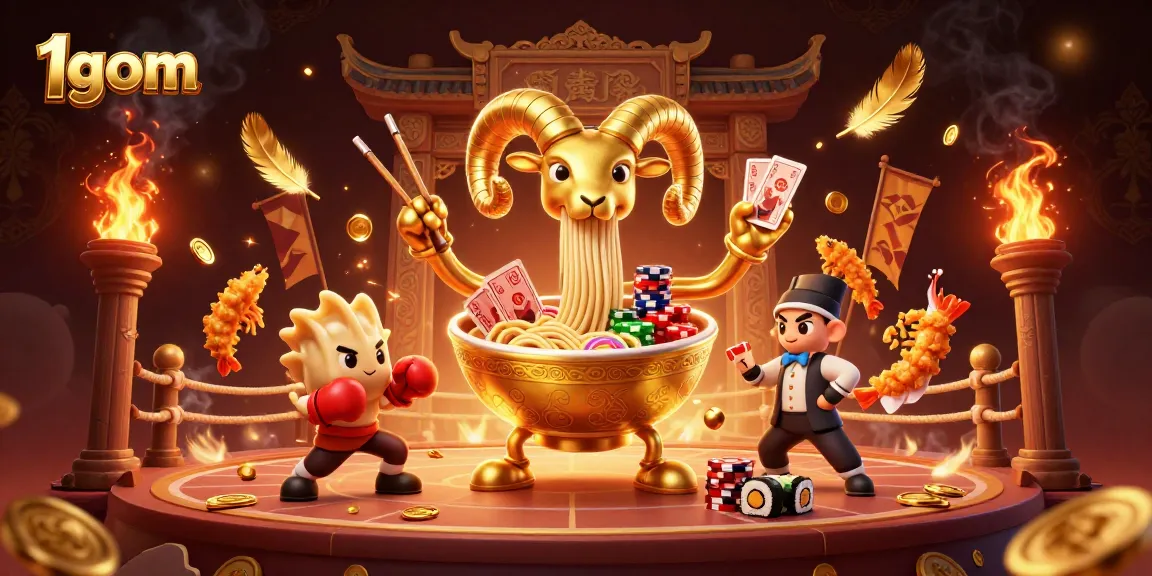 1gom showcases thrilling betting action with dynamic 3D casino characters in a vibrant atmosphere.