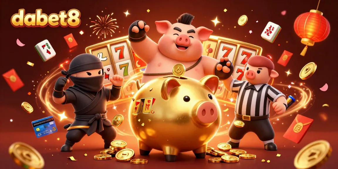 Experience exciting gaming action with dabet8's vibrant illustration featuring thrilling casino elements.