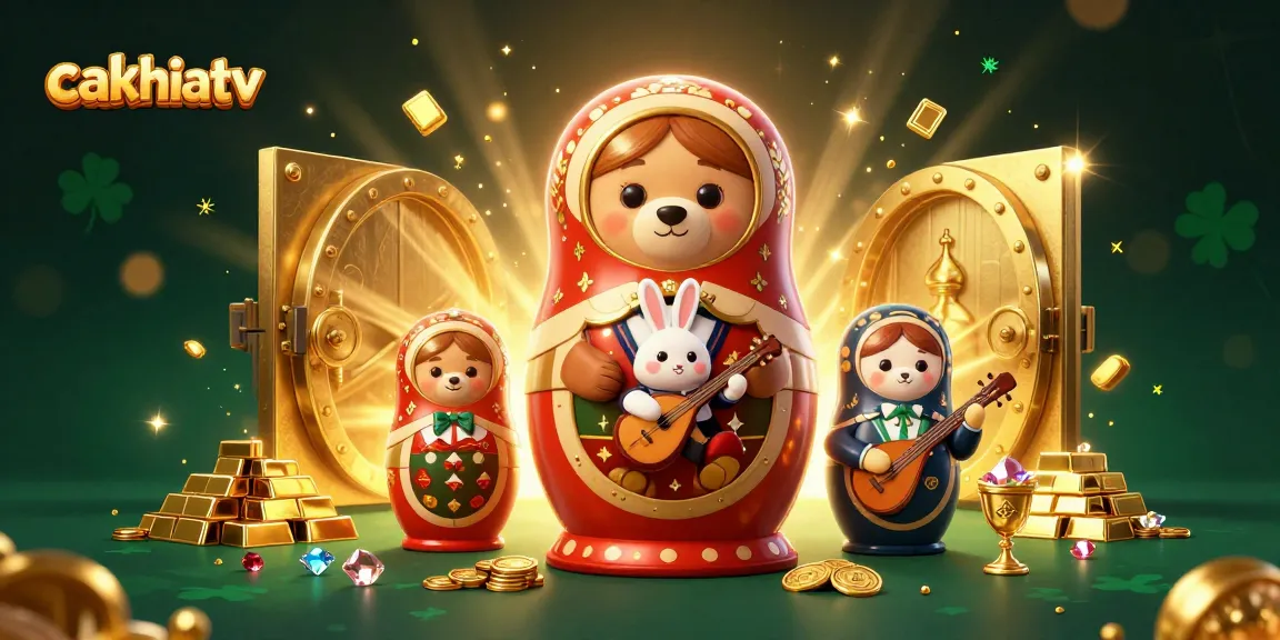 CakhiaTV brings the thrill of live casino action with vibrant illustrations of dealer bears in a festive atmosphere.