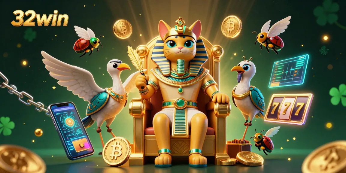 Engage with the captivating world of 32win slot games featuring Egyptian themes, crypto elements, and vibrant visuals.