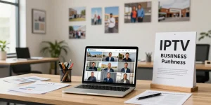 IPTV Reseller in a professional local office, trusted service provider for IPTV solutions.