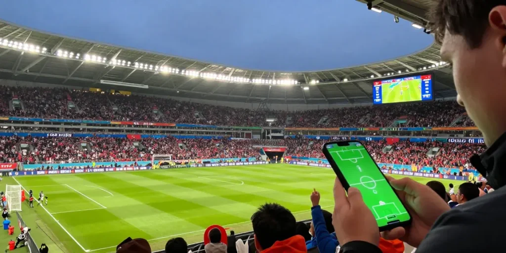 Live World Cup - Cabong TV with sports betting predictions and match odds in a thrilling stadium atmosphere.