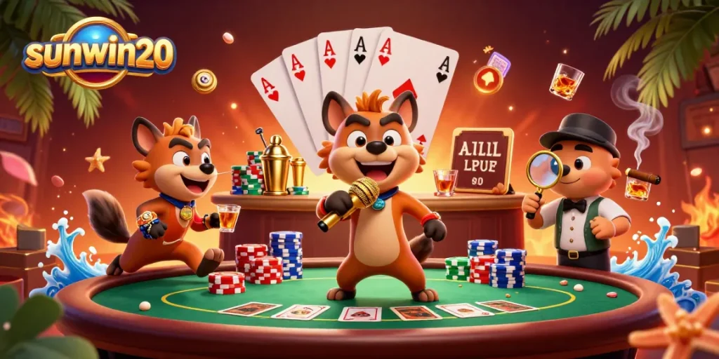 Experience the thrill of sunwin20's unique comedy casino with vibrant characters and gameplay elements.