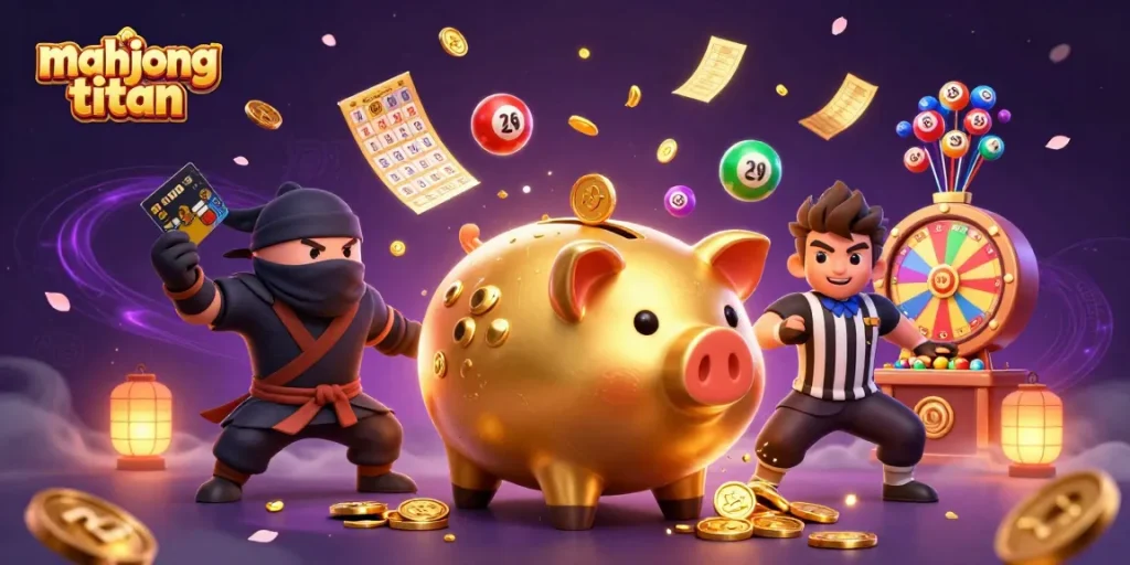 Experience the excitement of mahjong titan with vibrant casino elements and dynamic characters in action.