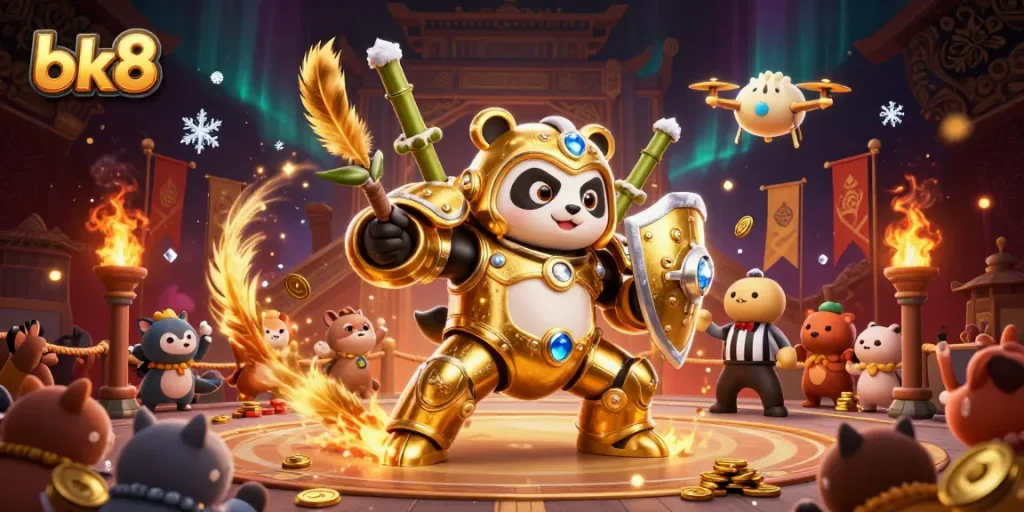 Engage with bk8's thrilling casino experience featuring epic battles and vibrant visuals in a dynamic arena.
