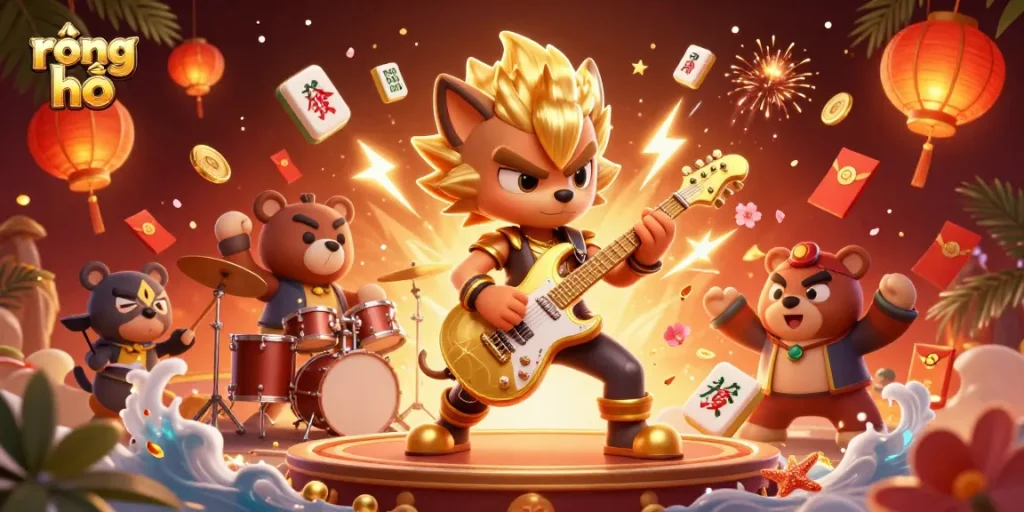 Experience the thrill of rồng hổ with vibrant 3D casino illustration showcasing exciting game elements.